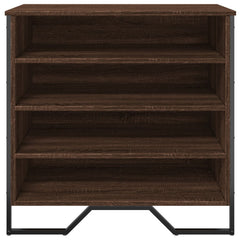 vidaXL Shoe Cabinet Brown Oak 80x38x78 cm Engineered Wood 4