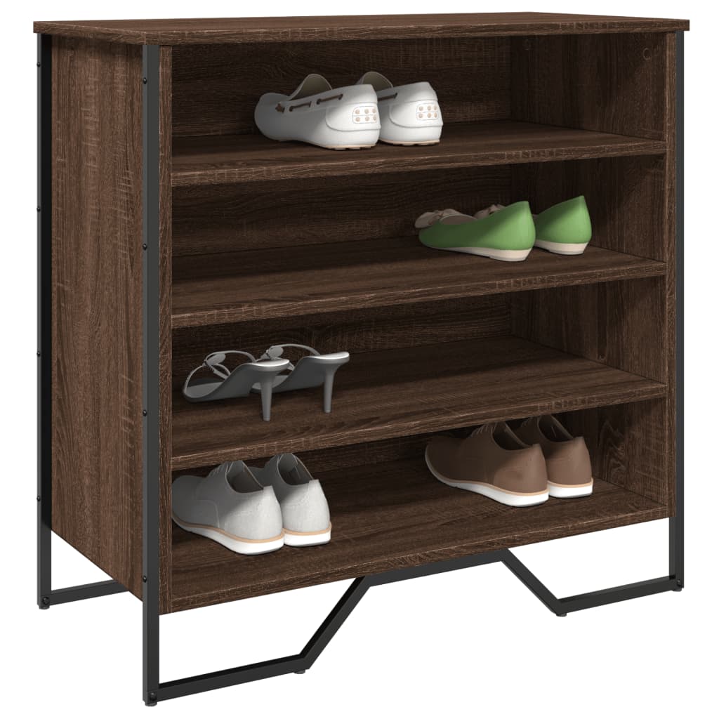vidaXL Shoe Cabinet Brown Oak 80x38x78 cm Engineered Wood 1
