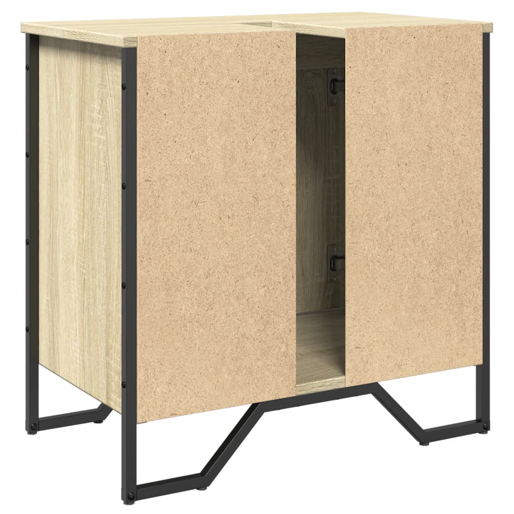 vidaXL Bathroom Sink Cabinet Sonoma Oak 60x35x60 cm Engineered Wood 6