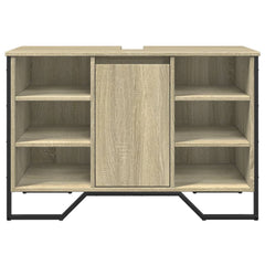 vidaXL Bathroom Sink Cabinet Sonoma Oak 91x35x60 cm Engineered Wood 4