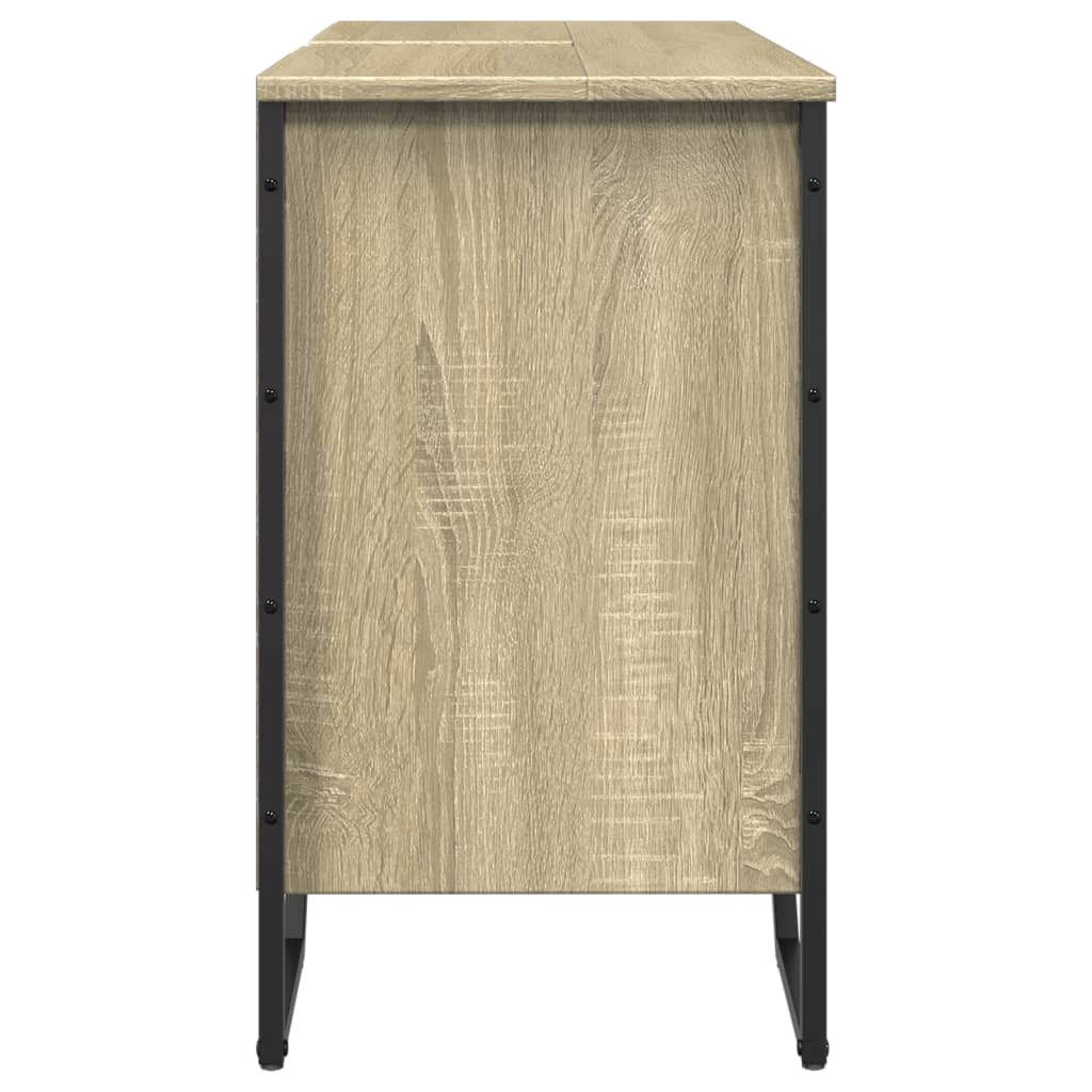 vidaXL Bathroom Sink Cabinet Sonoma Oak 91x35x60 cm Engineered Wood 5