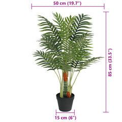 vidaXL Artificial Palm Tree with 3 Trunks Green 85 cm PP 5