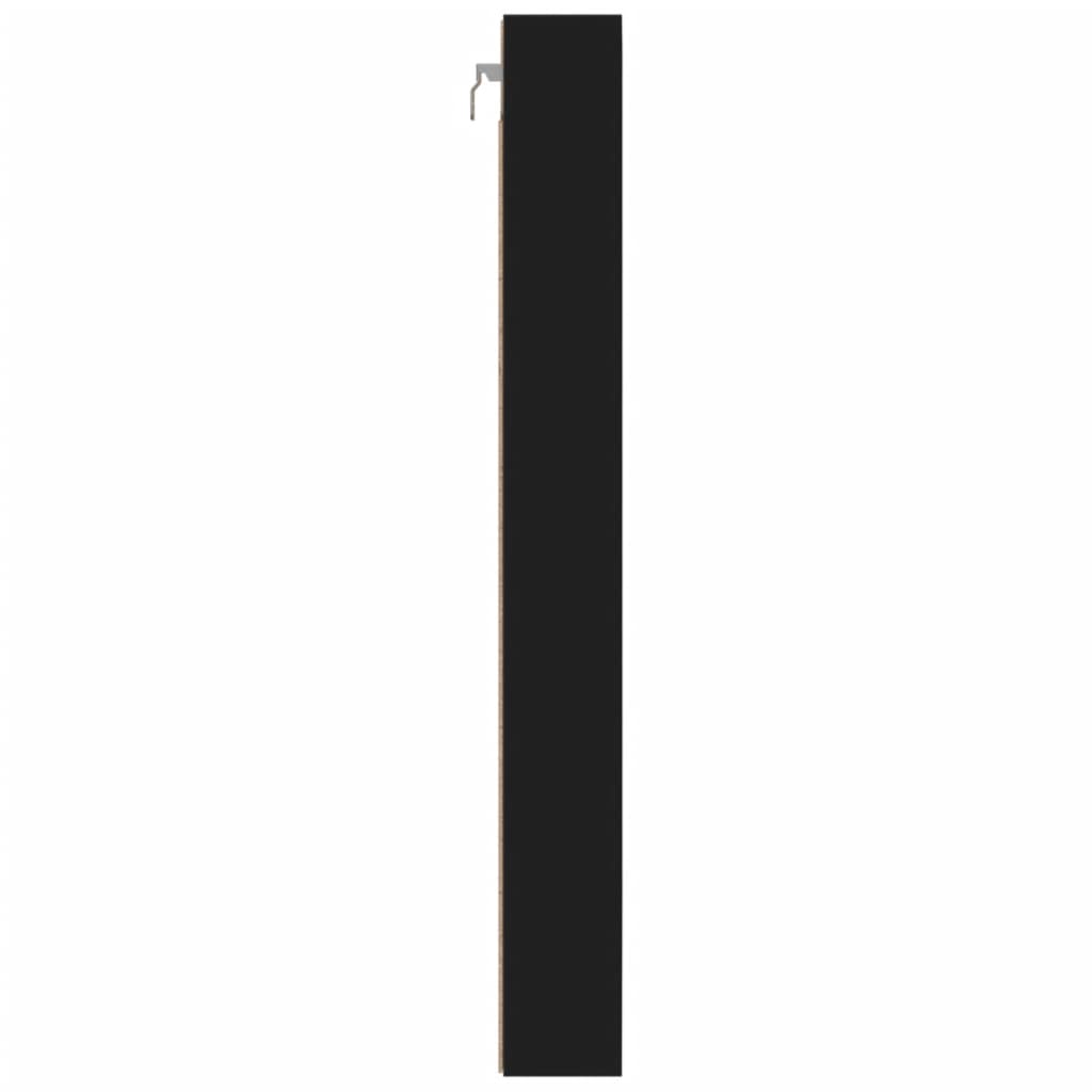 vidaXL Vitrine Cabinet Black 100x8.5x75 cm Engineered Wood 5