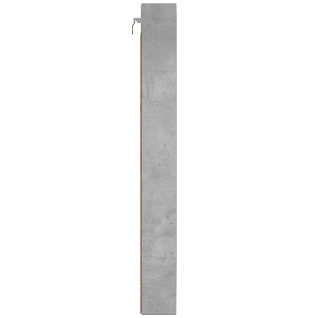 vidaXL Vitrine Cabinet Concrete Grey 100x8.5x75 cm Engineered Wood 5
