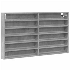 vidaXL Vitrine Cabinet Concrete Grey 100x8.5x58 cm Engineered Wood 2