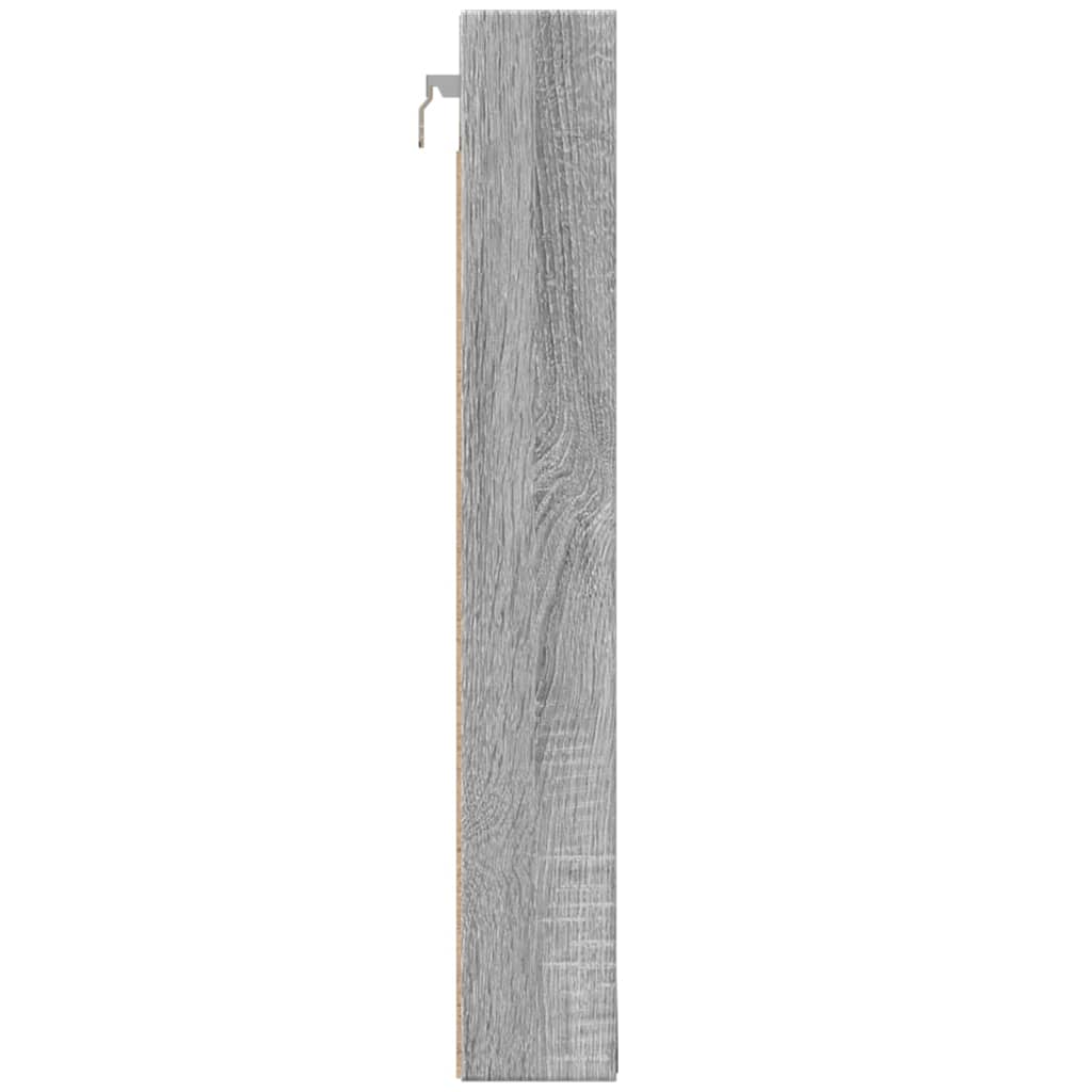 vidaXL Vitrine Cabinet Grey Sonoma 100x8.5x58 cm Engineered Wood 5