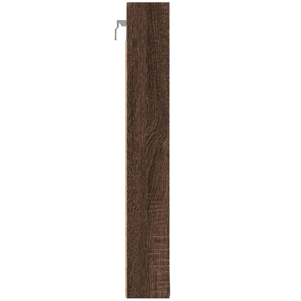 vidaXL Vitrine Cabinet Brown Oak 100x8.5x58 cm Engineered Wood 5