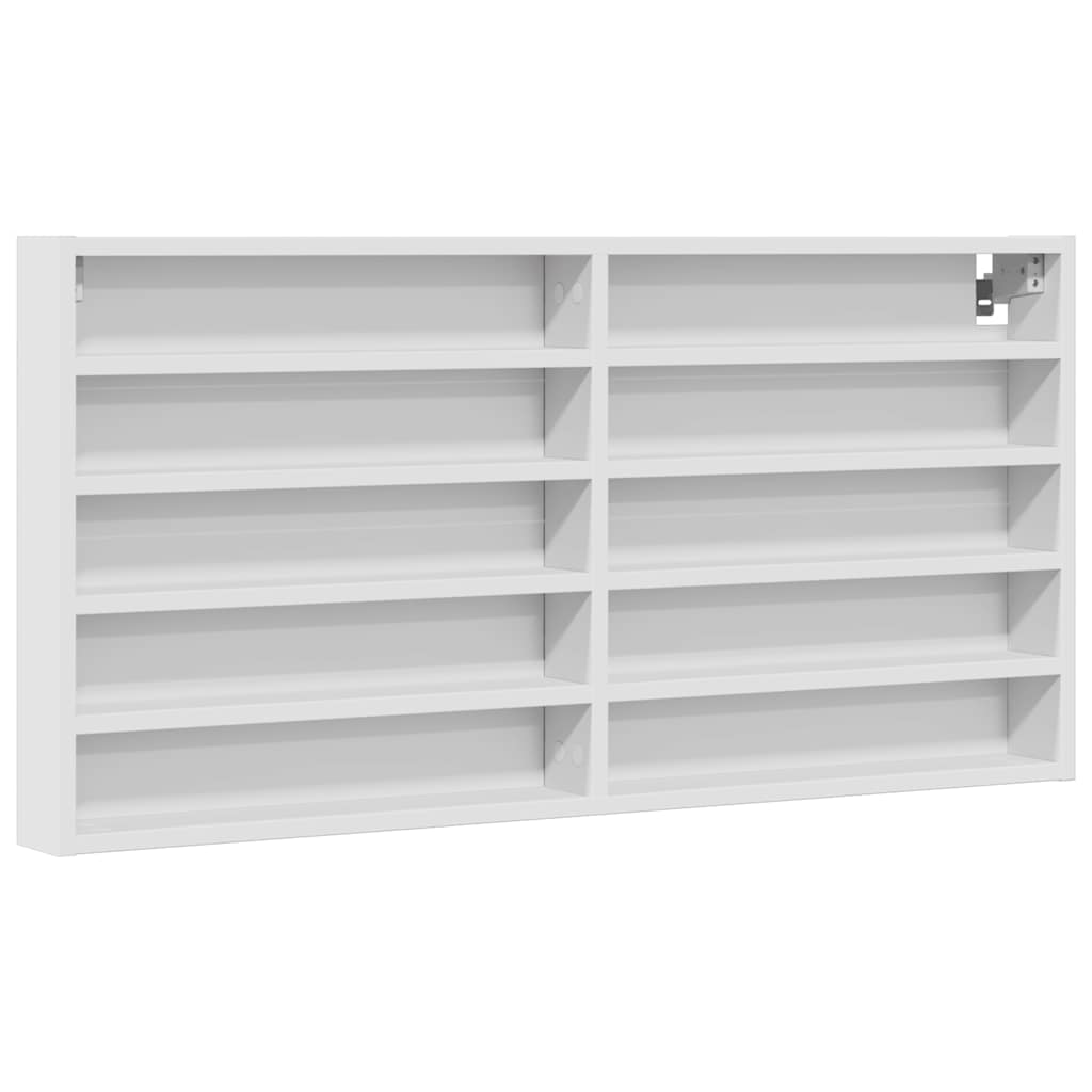 vidaXL Vitrine Cabinet White 100x8.5x50 cm Engineered Wood 2