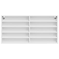 vidaXL Vitrine Cabinet White 100x8.5x50 cm Engineered Wood 4