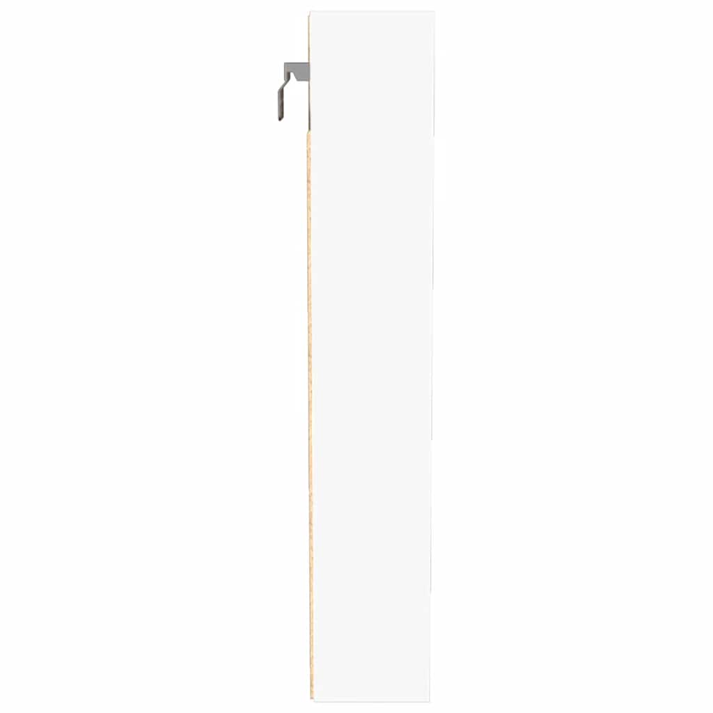 vidaXL Vitrine Cabinet White 100x8.5x50 cm Engineered Wood 5