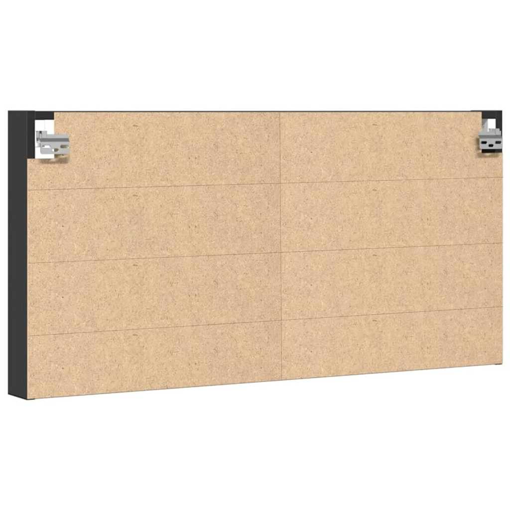vidaXL Vitrine Cabinet Black 100x8.5x50 cm Engineered Wood 6