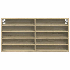 vidaXL Vitrine Cabinet Sonoma Oak 100x8.5x50 cm Engineered Wood 4