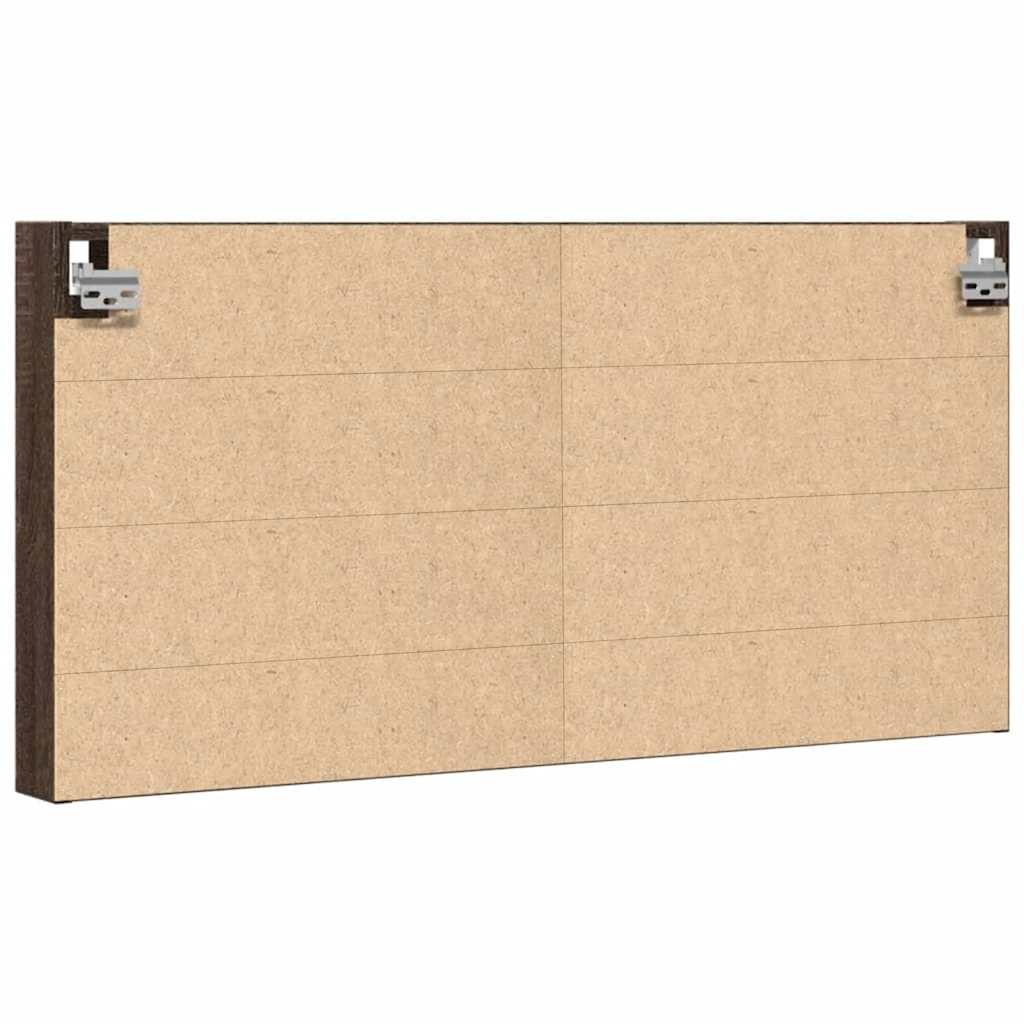 vidaXL Vitrine Cabinet Brown Oak 100x8.5x50 cm Engineered Wood 6