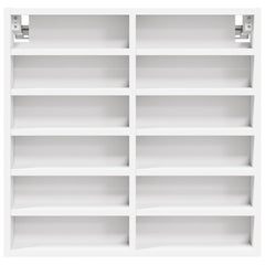 vidaXL Vitrine Cabinet White 60x8.5x58 cm Engineered Wood 4