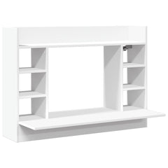 vidaXL Wall-Mounted Desk White 105x48x75 cm Engineered Wood 2