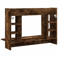 vidaXL Wall-Mounted Desk Smoked Oak 105x48x75 cm Engineered Wood 6