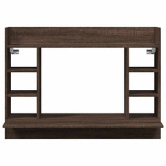 vidaXL Wall-Mounted Desk Brown Oak 105x48x75 cm Engineered Wood 4