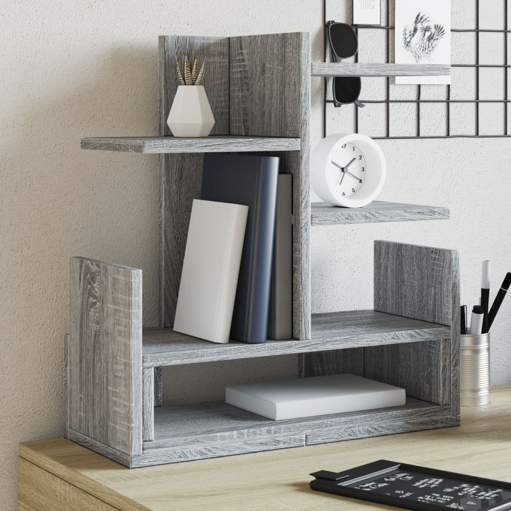 vidaXL Desk Organiser Grey Sonoma 49x20x52.5 cm Engineered wood 1