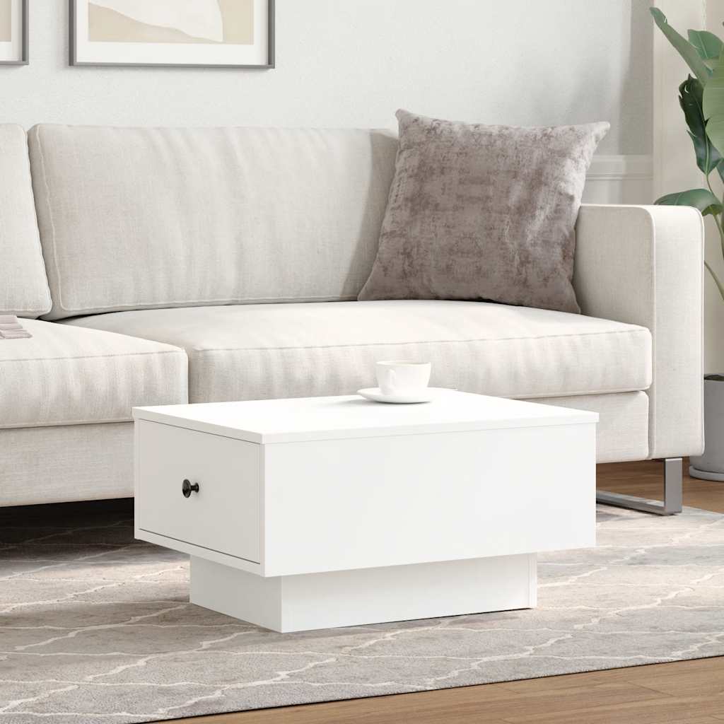 Coffee Table 60x45x31 cm Engineered Wood Width 60 cm White