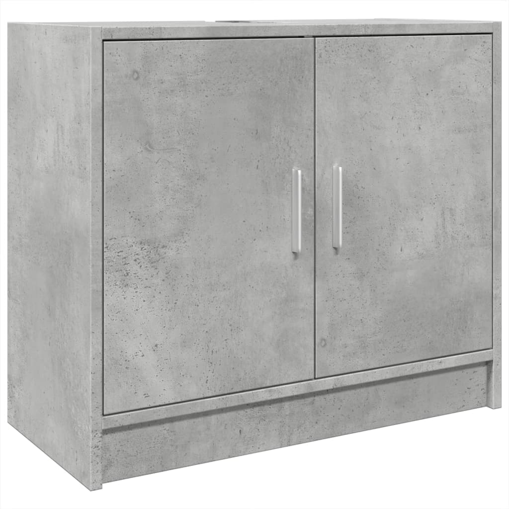 vidaXL Sink Cabinet Concrete Grey 63x29x55 cm Engineered Wood 2
