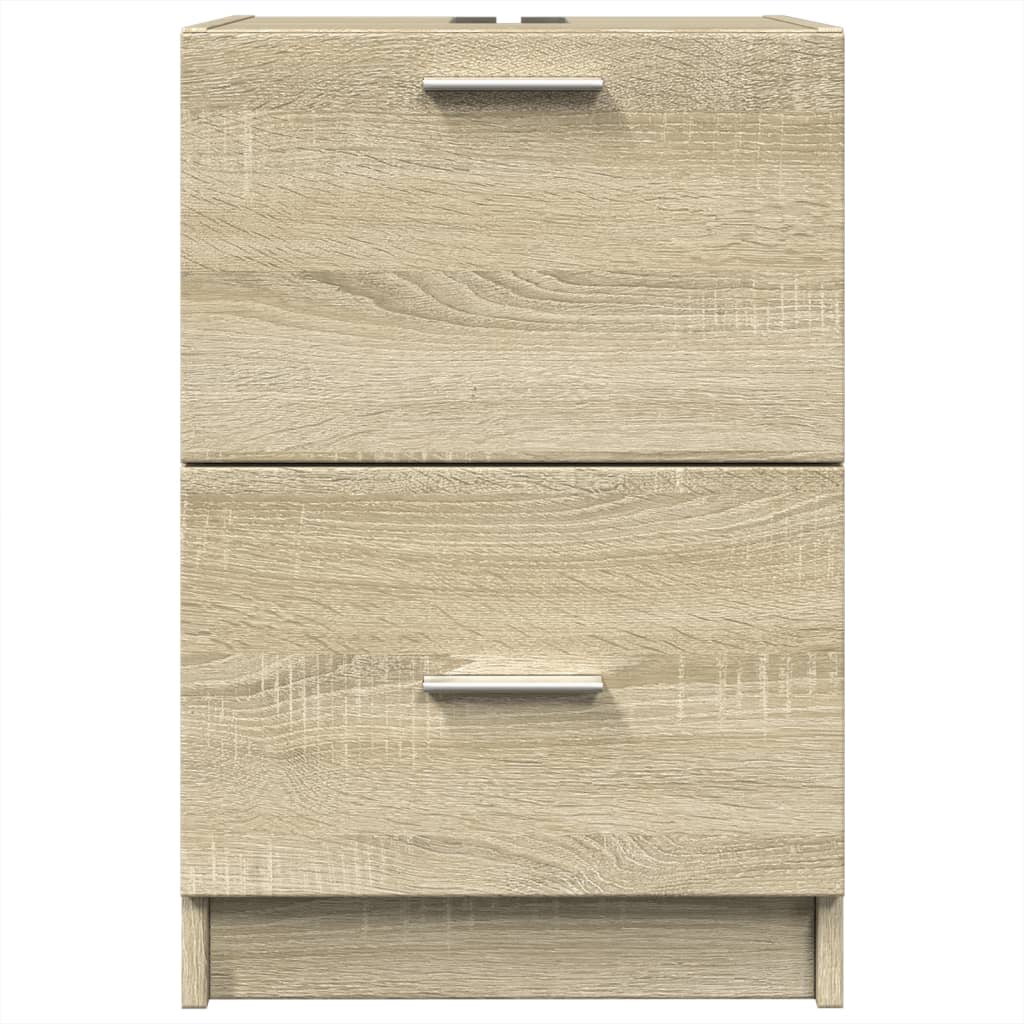 vidaXL Sink Cabinet | Sonoma oak | Engineered Wood | Medium | Bathroom Cabinet 4