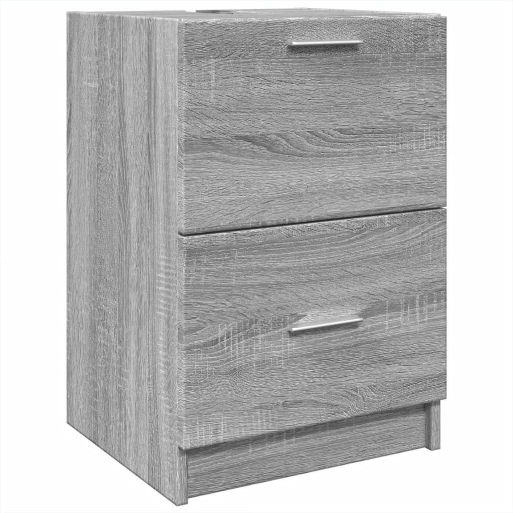 vidaXL Sink Cabinet Grey Sonoma 40x37x59 cm Engineered Wood 2