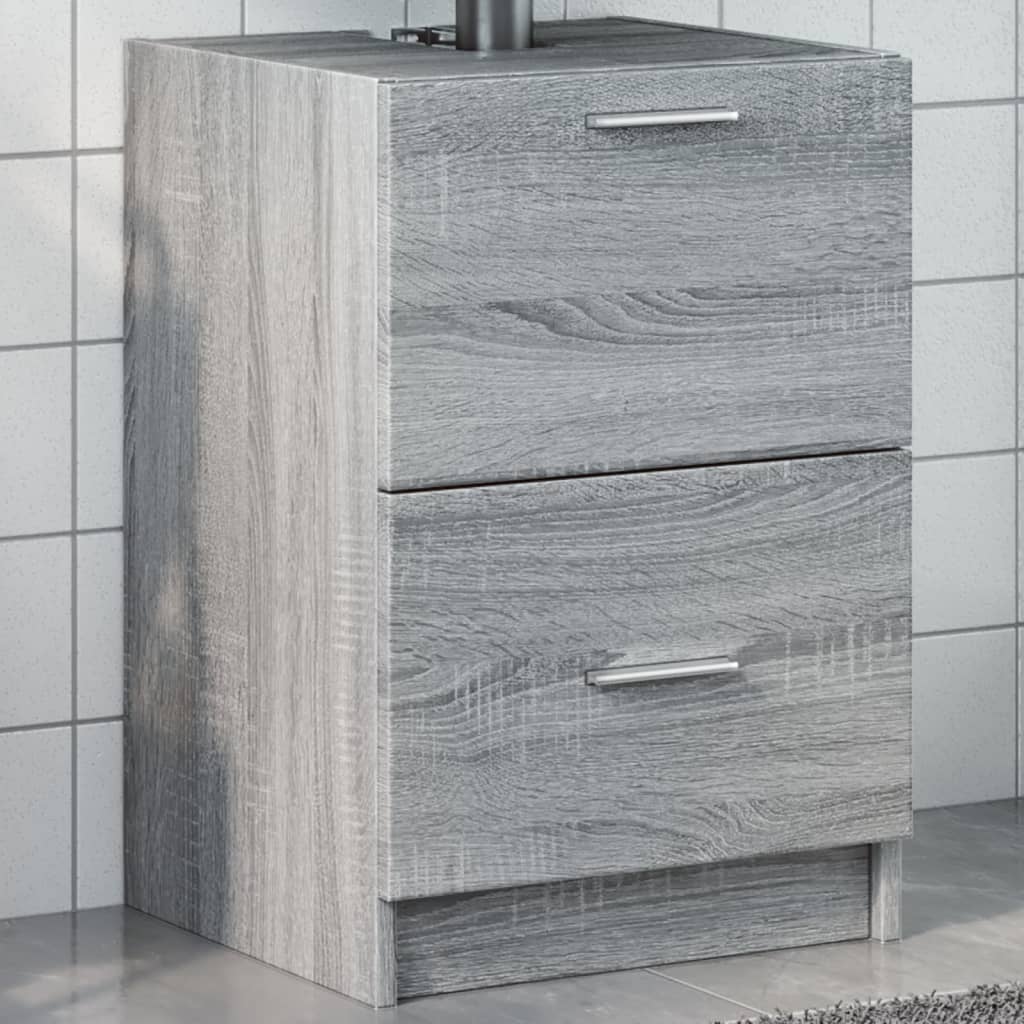 vidaXL Sink Cabinet Grey Sonoma 40x37x59 cm Engineered Wood 1
