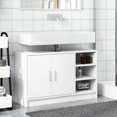 vidaXL Sink Cabinet White 90x29x55 cm Engineered Wood 3