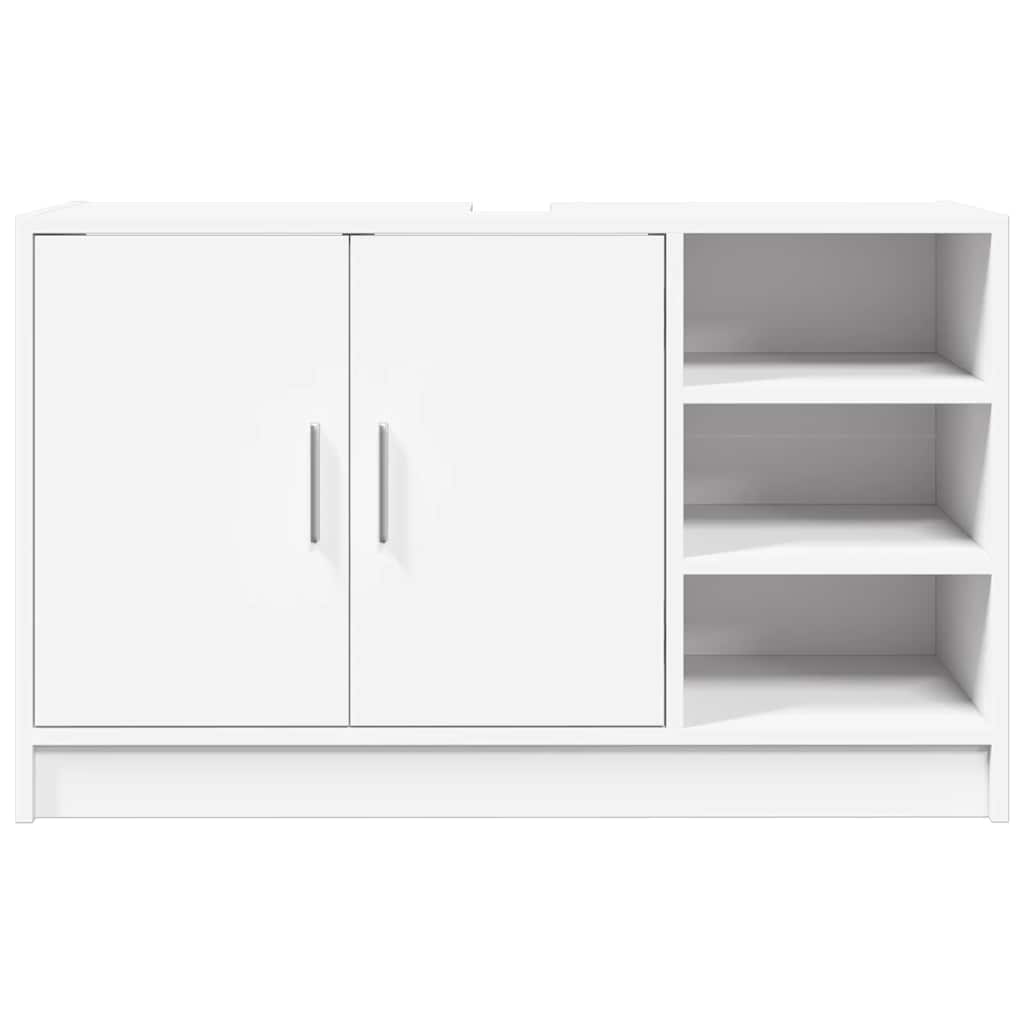 vidaXL Sink Cabinet White 90x29x55 cm Engineered Wood 4