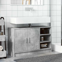 vidaXL Sink Cabinet Concrete Grey 90x29x55 cm Engineered Wood 3