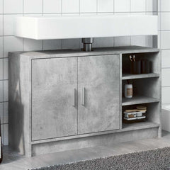 Sink Cabinet Engineered Wood in Concrete Grey