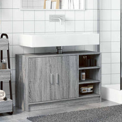 vidaXL Sink Cabinet Grey Sonoma 90x29x55 cm Engineered Wood 3