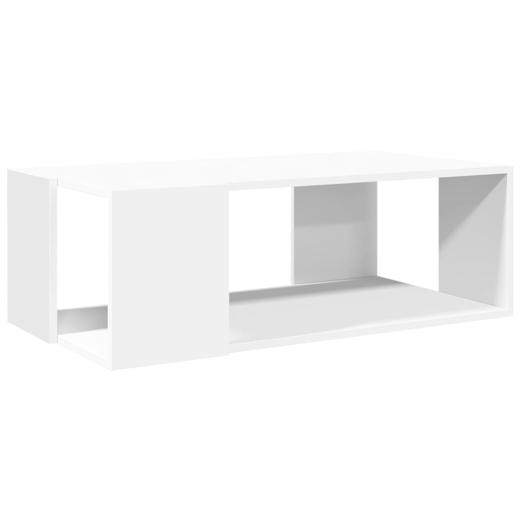 vidaXL Coffee Table White 89.5x48x30 cm Engineered Wood 6