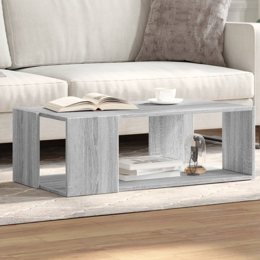 vidaXL Coffee Table Grey Sonoma 89.5x48x30 cm Engineered Wood 1