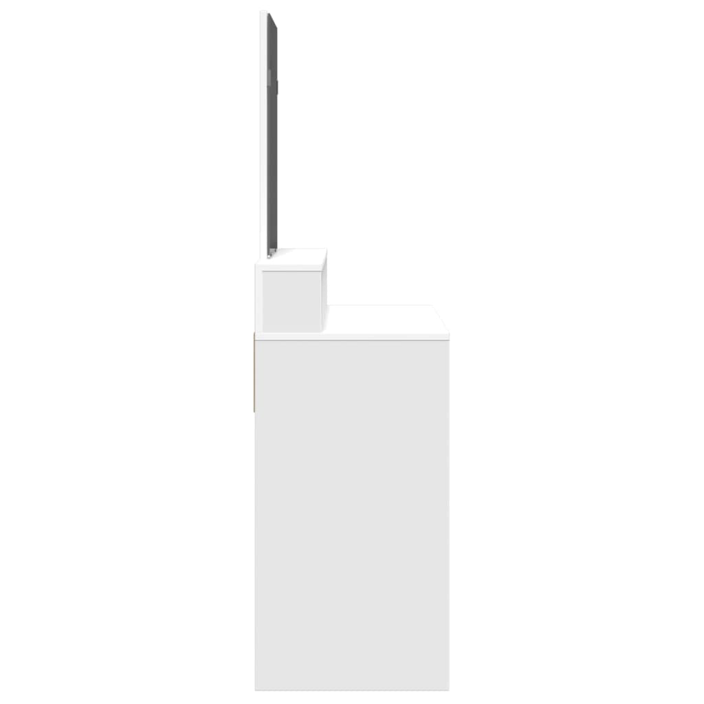 vidaXL Dressing Table with Mirror White 80x41x144.5 cm 5