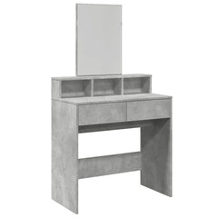 vidaXL Dressing Table with Mirror Concrete Grey 80x41x144.5 cm 2