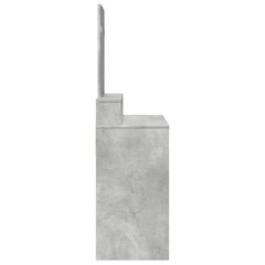 vidaXL Dressing Table with Mirror Concrete Grey 80x41x144.5 cm 5