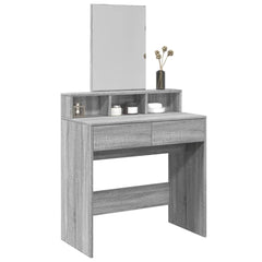 Dressing Table with Mirror 80x41x144,5 cm Grey sonoma