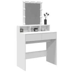 vidaXL Dressing Table with LED White 80x41x144.5 cm 4