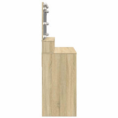 vidaXL Dressing Table with LED Sonoma Oak 80x41x134.5 cm 6
