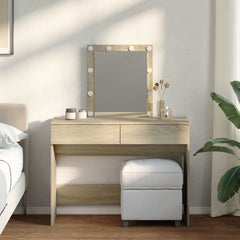 vidaXL Dressing Table with LED 100x40x130 cm