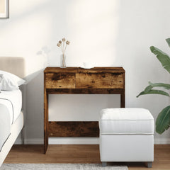 Dressing Table with Mirror 73x46,5x120 cm Smoked oak