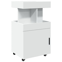 Bar Cart 50x41x89 cm Engineered Wood White