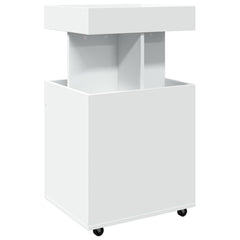 Bar Cart 50x41x89 cm Engineered Wood White