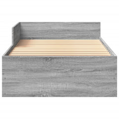 vidaXL Bed Frame without Mattress Grey Sonoma 100x200 cm Engineered Wood 5