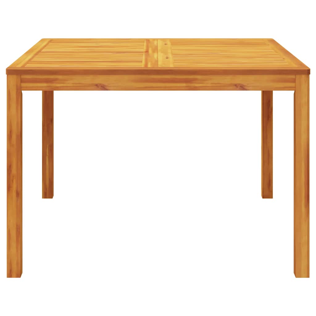 Garden Dining Set Natural Solid Acacia Wood without cushion 2