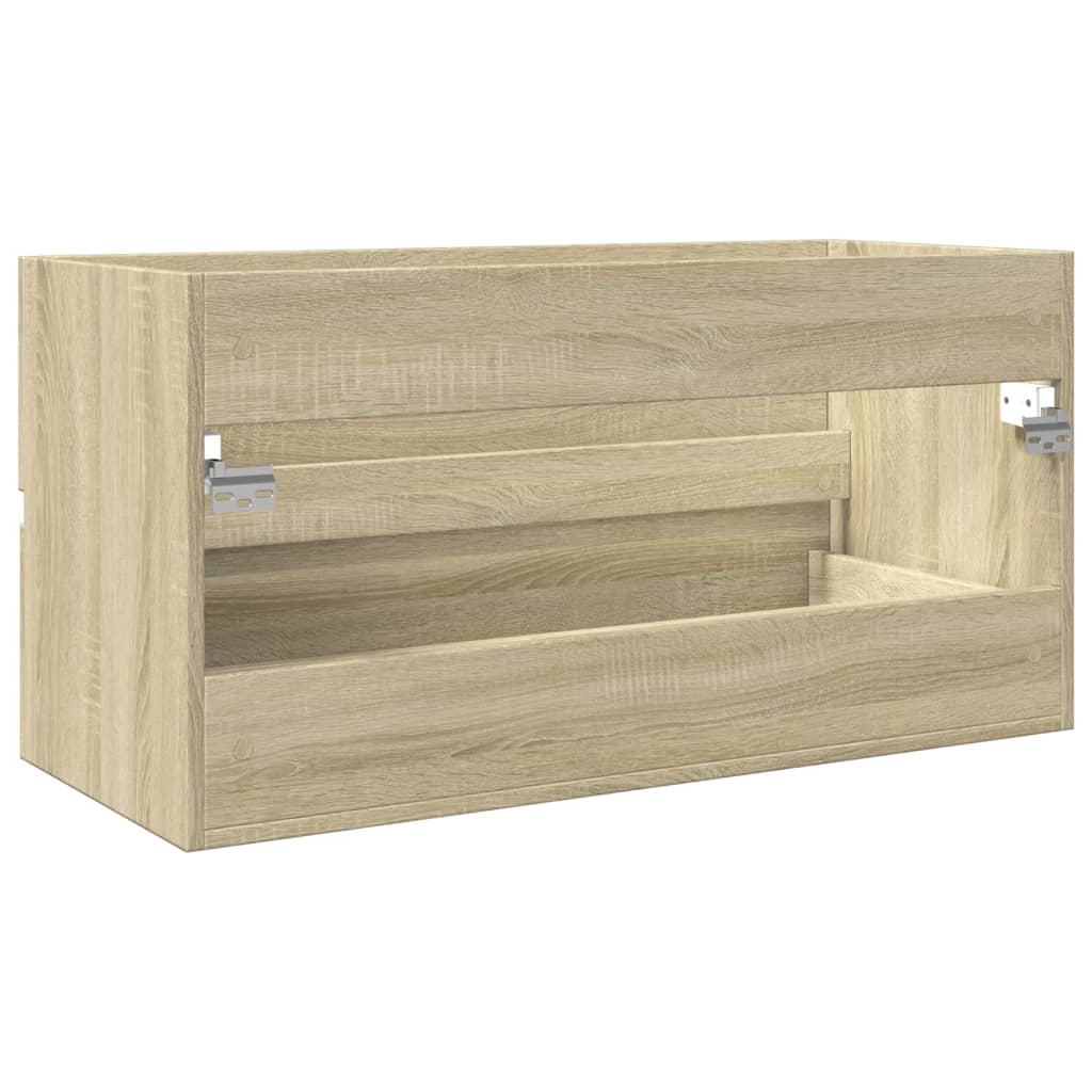 vidaXL Sink Cabinet Sonoma Oak 90x38,5x45 cm Engineered Wood 4
