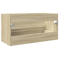 vidaXL Sink Cabinet Sonoma Oak 90x38,5x45 cm Engineered Wood 4