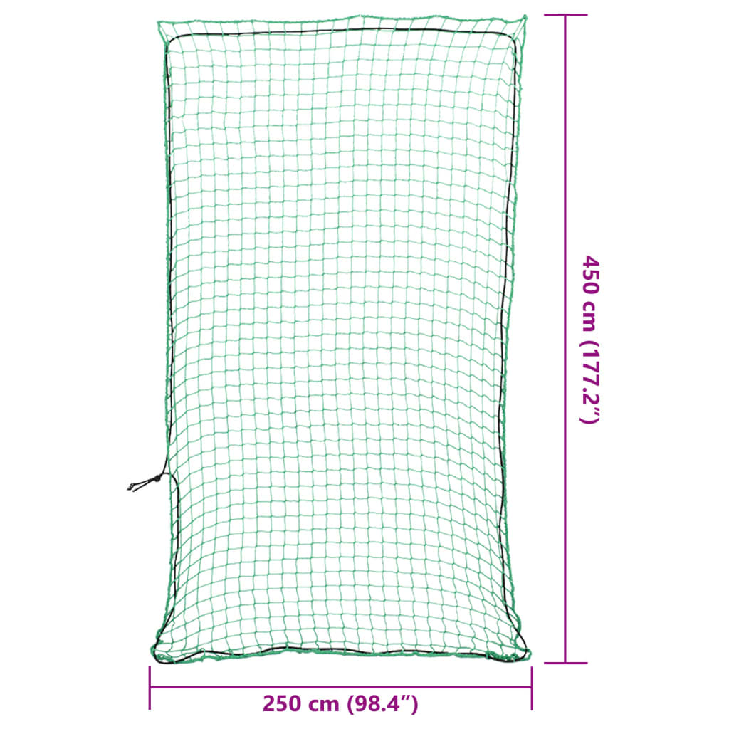vidaXL Trailer Net with Elastic Rope Green 4.5x2.5 m PP 6
