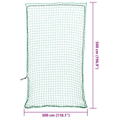 vidaXL Trailer Net with Elastic Rope Green 5x3 m PP 6